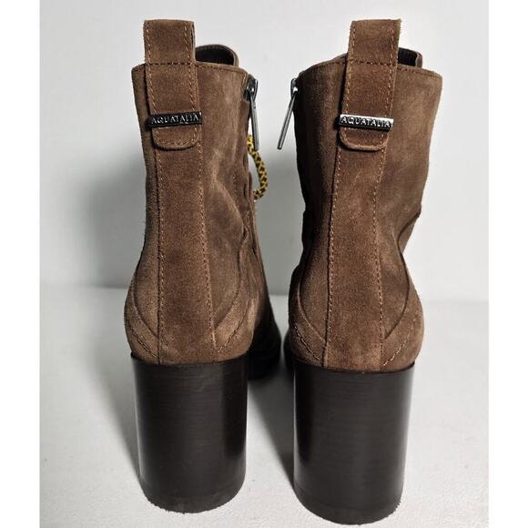 Aquatalia Ihana Brown Suede Water Resistant Lace-Up Zip Boot Women’s Size US 10 - Picture 6 of 10